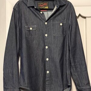 CXXVI Clothing Co Casual Dark Blue Button-Down Shirt